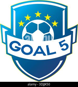 Football club goal sccorar logo design pro vector Stock Vector