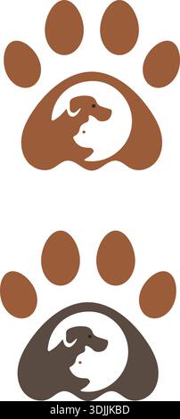 pet logo design simple dog logo modern minimalist logo design Stock Vector
