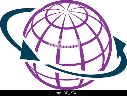 round wheel makes the world go round  vector design template in white background Stock Vector