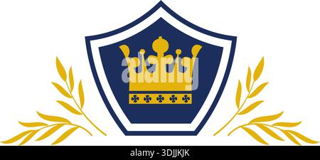 Usa king crown Coat of arms of Sweden icon isolated on white background vector illustration Stock Vector