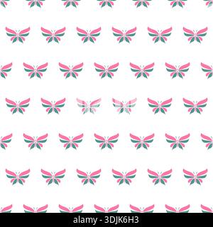 Simple Butterfly Seamless Pattern Design Stock Vector