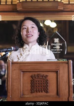 Yuan Yang with her New Labour MP of the Year Award at the MP of the ...