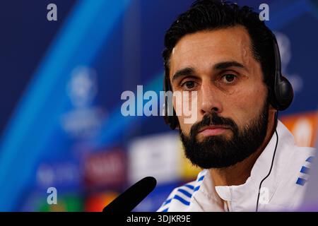 Lisbon, Portugal. 27th Jan 2025; Gonzalo Garcia (l) and Alvaro Arbeloa
