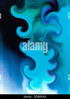 Cool light blue wavy pattern Stock Photo