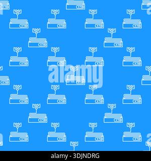3D Printing Technology vector concept outline simple seamless pattern Stock Vector