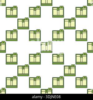 Vector 3D Printer concept colored creative seamless pattern Stock Vector