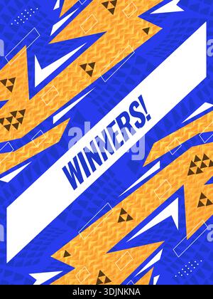 Modern Sport Poster Design with Sharp Geometric Shapes and Abstract Patterns in a Speed Concept. Creative Sport Design for Banner, Poster, Cover, or F Stock Vector