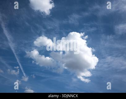 Fluffy, White, Cloud, Blue Sky Stock Photo