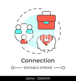 Connection multi color concept icon Stock Vector