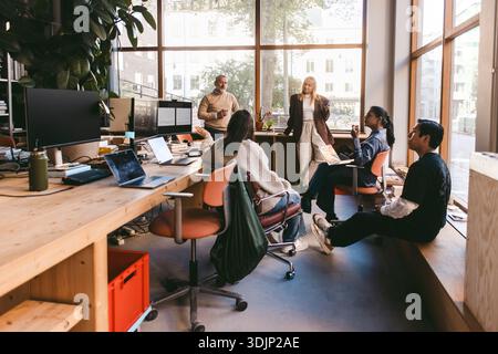 Team of design professionals having meeting in office Stock Photo