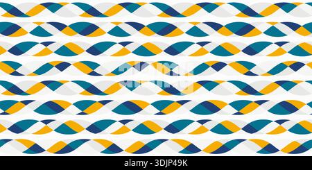 Retro vibes of wavy ogee pattern, abstract seamless vector background, perfect for wallpapers, fabric Stock Vector
