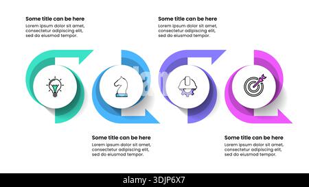 Infographic template with icons and 4 options or steps. Can be used for workflow layout, diagram, banner, webdesign. Vector illustration Stock Vector