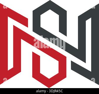 Initial SM And MS Letter Logo Abstract Icon Design Idea Vector Concept. Pro Vector Stock Vector