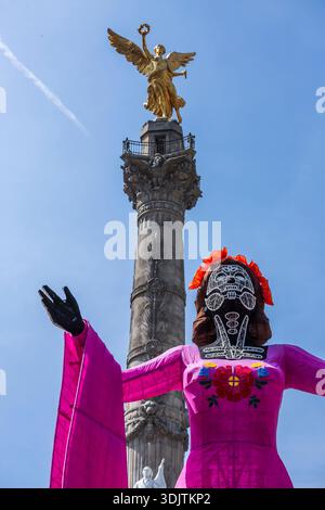 Altars, offerings, skeletons and decorations during the Day of the Dead celebration in Mexico. Stock Photo