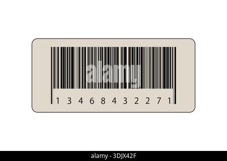 Barcode barcode identification number product scanning . Vertical stripes resembling. Code stripes sticker. Barcode labels, customers qr code Stock Vector