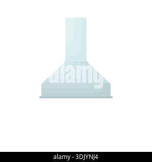 Kitchen hood on a white background. Kitchen interior items. Kitchen elements. Stock Vector