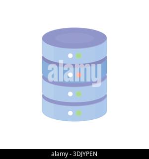 Database is overflowing with data. Concept of not enough space for information Stock Vector
