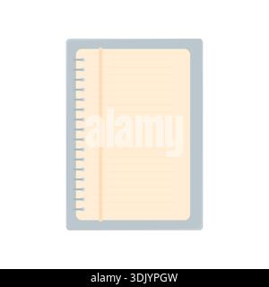 Simple notepad for notes. Office item. Stock Vector