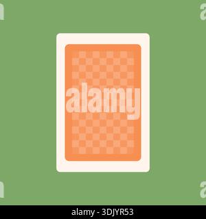 Back of a playing card. Playing card face down. Unknown card. Full deck of playing cards Stock Vector