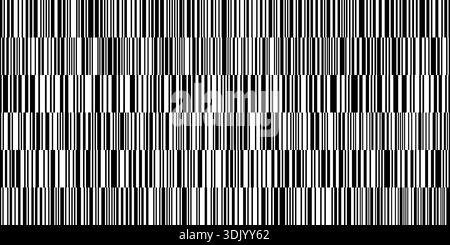 Black and white barcode strips pattern form abstract linear vector background Stock Vector