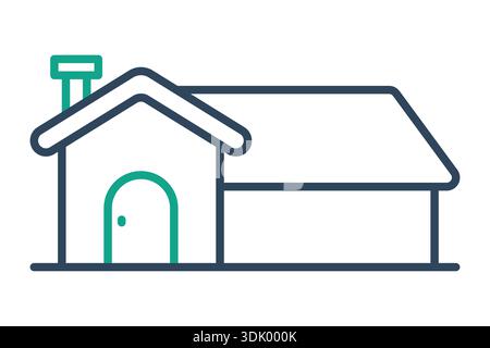 House icon. Line icon style. Icon related to real estate. Residential elements vector illustration Stock Vector