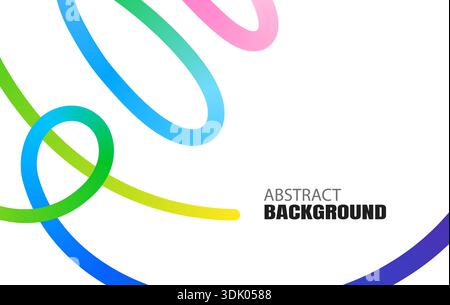 Abstract dynamic fluid motion background with colorful wavy lines. Stock Vector