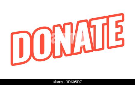 Donate modern bold outlined web element Stock Vector