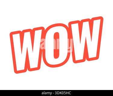 Wow modern bold outlined web element Stock Vector