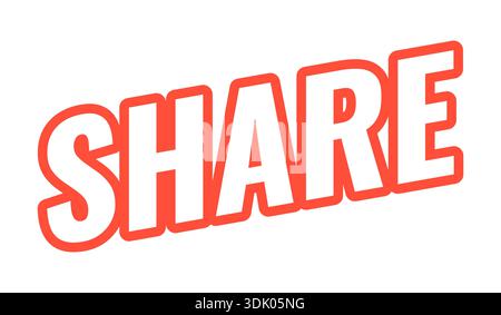 Share modern bold outlined web element Stock Vector