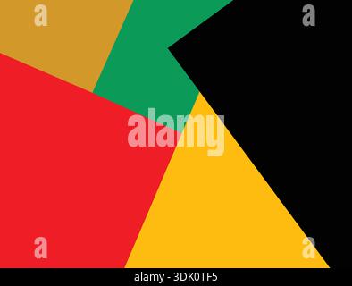 Black History Month with an abstract geometric background Stock Vector