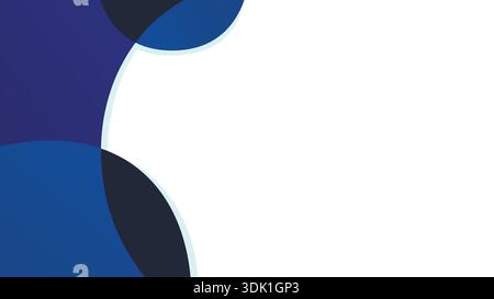 Abstract blue geometric template horizontal background with copy space for text perfect for presentation and business. Stock Vector