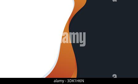 Abstract orange and black copy space background with minimalist and business style design. Stock Vector