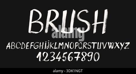handwritten grunge A brush stroke letter alphabet logo icon design ...