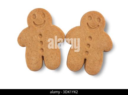 Studio shot of Gingerbread Men cut out against a white background Stock Photo