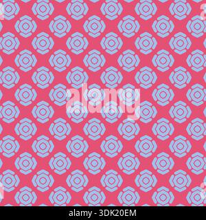 Modern Geometric Rose Motif Print Stock Vector