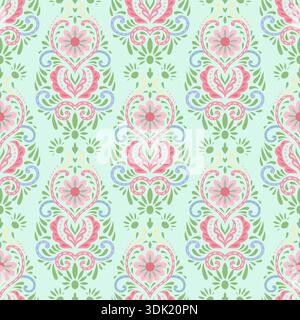 Light Folk Stripe Ornament Print Stock Vector