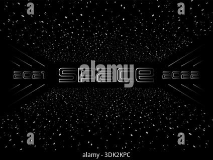 2021 space 2022 concept. vector space. Stock Vector