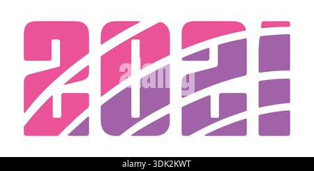 2021 logo. colorful 2021 logo in white background. Stock Vector