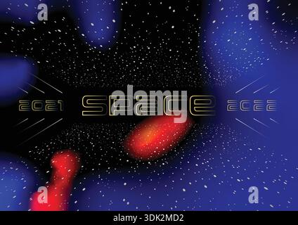 2021 space 2022 and space concept Stock Vector