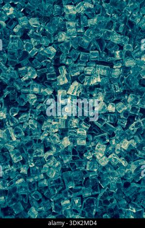 Abstract background of broken glassy cubes. Stock Photo