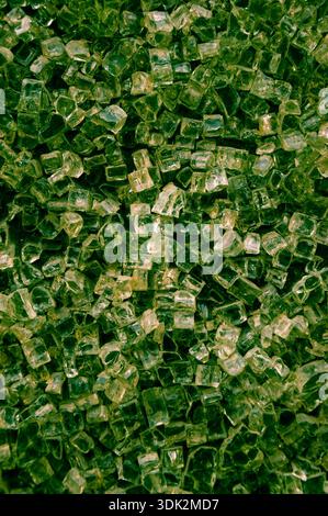 Abstract background of broken glassy cubes. Stock Photo