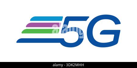 5G logo concept on white background Stock Vector