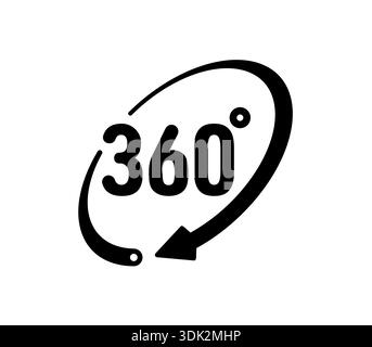 360 degree logo on a white background. Stock Vector