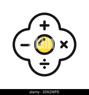 addition, subtraction, multiplication, division symbols. four. Stock Vector
