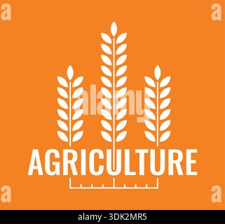 agriculture and spike logo. agriculture and wheat concept Stock Vector