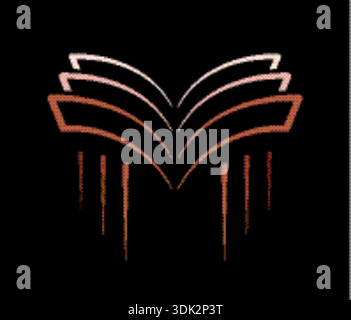 book symbol on black background. open book symbol with pages. Stock Vector