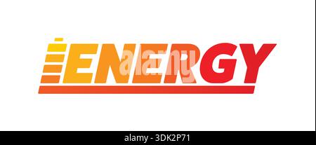 battery and energy logo on white background. Stock Vector