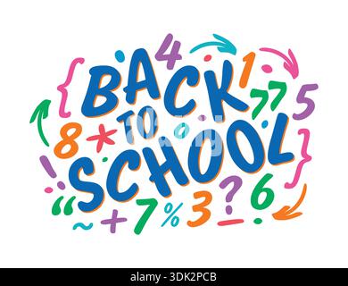back to school. back to school on white background. Stock Vector
