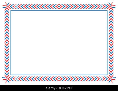 blue-red frame on a white background. Stock Vector