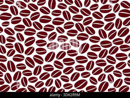 coffee beans background. coffee beans pattern Stock Vector